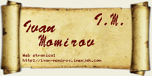 Ivan Momirov vizit kartica